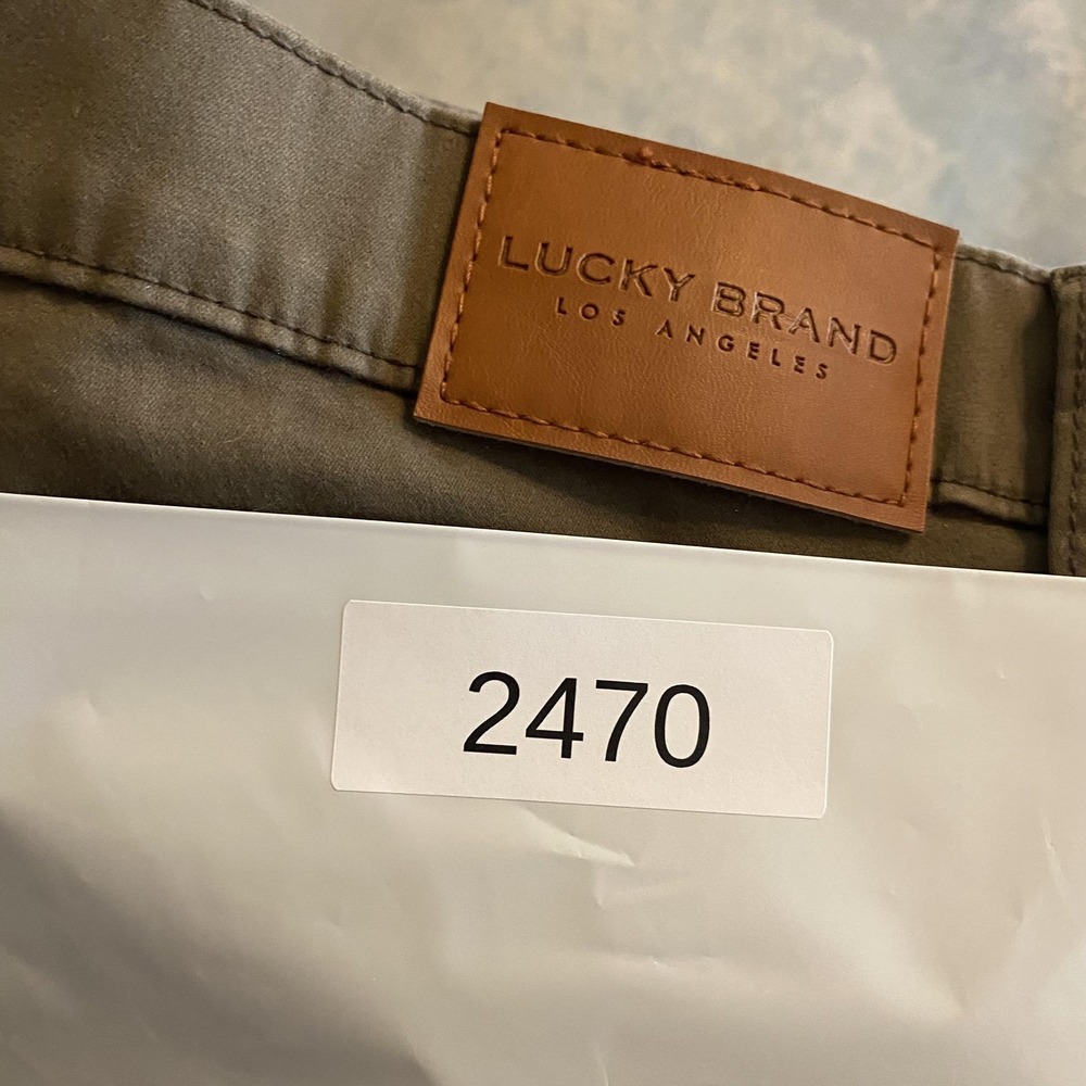 Lucky Brand 121 Slim Straight Pants Mens 33x32 Brown Stretch 5 Pocket Jeans - Picture 14 of 14